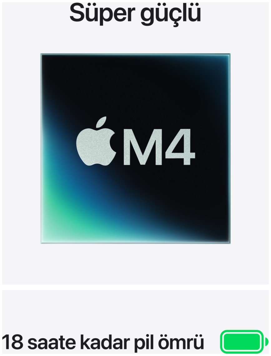 Apple MacBook Air M4 16GB 512GB SSD macOS 13" Taşınabilir Bilgisayar Yıldız Işığı MW103TU/A